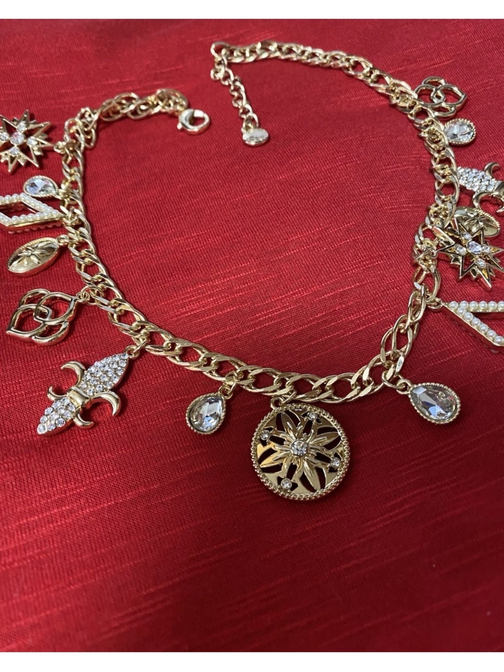 Charter Club Gold Charm Statement Necklace - Women Jewelry